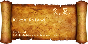 Kukta Roland névjegykártya