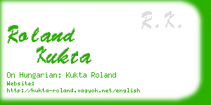 roland kukta business card